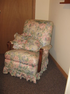 Reupholstered rocker. $150